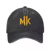 Mortal Kombat MK Print Baseball Cap Women Fighting Game Sub Zero Scorpion Dad