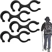 Hiking Gear Holder - Trekking Pole Clip, Walking Stick Mount Clamp | Durablle ABS Plasticc Build Easy Snap On Grip, Lightweight Portable Bracket with Strong Lock for Backpack Strap Outdoor Storage