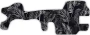 Grayscale Tropical Palm Leaf Vinyl Wrap For Doc Band Helmet Baby Cranial Helmet
