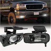 LED Fog Lights Compatible For GMC Sierra 1500 2500 3500 /Yukon XL 2001 2002 2003 2004 2005 2006 6300k Bumper Clear Lens Driving Lamp