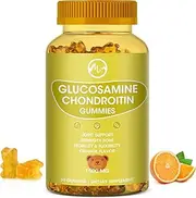 Glucosamine Chondroitin Gummies, Joint Support Supplement for Healthy Hand, Back and Knee Function, Cartilage & Immune Health Support - 60 Gummies