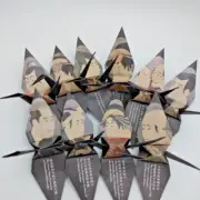 Handmade Origami Cranes Set of 10 Toshusai Sharaku Ukiyo-e Japanese Paper Art