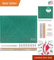 Flexible Craft Cutting Mat with Ruler & Hobby Knife Set - Perfect for Creatives