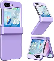 T Tersely for Samsung Z Flip 5 Case, Slim Soft Shock-Absorbing Anti-Scratch Cover Hard PC Back and TPU Bumper Protective Phone Case for Samsung Galaxy Z Flip 5 (Purple)