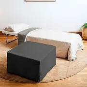 Sopra Foldlux Convertible Ottoman Sofa Bed with Slipcover, London Dark Grey