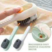 2 Pack Multifunctional Soft Bristled Liquid Shoe Brush Long Handle Clothes Brush