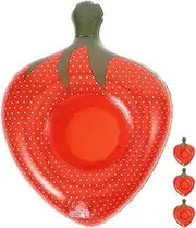 SUPVOX Inflatable Drink Holder, 4pcs Strawberry Drink Holder Floats for Parties Kids Water Fun Toys Drink Floats for Pool Inflatable Cup Coasters Summer Fun Bath Shower Toys