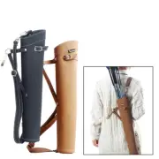 Archery Arrow Quiver Genuine Leather Hunting Quivers Back/Side Arrow Holder