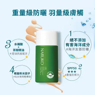 【NARUKO 牛爾】茶樹抗痘潤色隔離液SPF50★★★ 30mlx3入(3入)