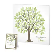 Wedding Guest Book Alternative Signing Tree Canvas Print for Guests to Sign