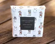 CYNTHIA ROWLEY Halloween Dachshund Mutt Beagle Dog QUEEN 4pc Sheet Set NWT