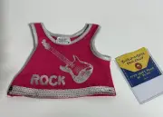 Build A Bear Pink Rock Guitar Tank Top NWT