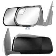 K Source 80940 Exterior Towing Mirror; Snap & Zap; Snap On; Manual; Black; Pair