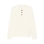 [The Garment] The Garment Long-sleeve Polo Shirt 6 UK NEUTRALS