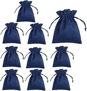 [KLHCDUO] 10 Pcs Velvet Drawstring Gift Bags,2.75 * 3.54in Velvet Drawstring Jewelry Pouches Mini Gift Packaging Bag for Wedding Favor Party Birthday Festivals,Blue