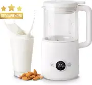 Soy Milk Maker, 600Ml Automatic Nut Milk Maker for Homemade Almond/Oat/Soy, Plan