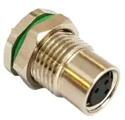 Bulgin PANEL MOUNT M8 CONNECTOR 3A 60V 3-Contacts Socket,Female PXMBNI08RPF03APC