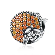 Silver plating Bee Honeycomb Home Charm Beads Fit Charm Bracelet DIY Jewelry