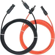 Solar Extension Cable, 1M Solar Panel Cables, Stable 1M Wire with Protective Design for Car Photovoltaic Systems Home RVs Outdoor Use