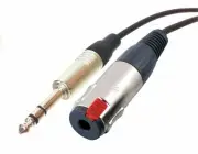 1/4 inch TRS Male to 1/4" TRS Female Balanced Mic/Audio Cable