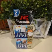 JVC DVC 2 Pack Mini DV 60 DVM60ME Digital Video Tapes New Sealed