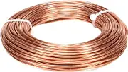 ibaofuing 99.9% Soft Copper Wire, 8 Gauge/ 3.25 mm Diameter, 19.5 Feet / 6m, 1 Pound Spool Pure Copper Wire, Jewelry Making Wire Craft Wire