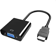 HDMI to VGA, Gold-Plated HDMI to VGA Adapter, Male to Female for Computer, Desktop, Laptop, PC, Monitor, Projector, HDTV, Chromebook, Raspberry Pi, Roku, Xbox and More