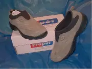 Propet, Womens Gunsmoke Suede leather Slip-on Walking Shoe 7 1/2 M ( B )