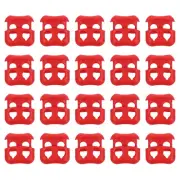 40Pcs Plastic Cord Lock Ends Toggle Spring Toggle Stopper, Red