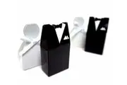 50 Pack of 25 Bride Gown and 25 Groom Tux Wedding Bridal Bomboniere Favor Candy Choc Almond Box - NW