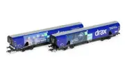 Hornby R60177A OO Gauge Double Pack Drax Biomass Wagons 83700698083-8 & 83700698