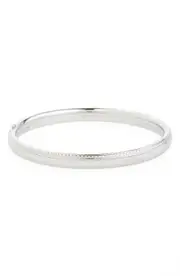 Mignonette Bead Edge Silver Bangle at Nordstrom One Size