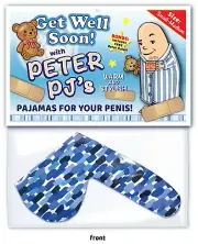 GET WELL SOON Peter PJ Willy Warmer - WEINER SOCK Gag Funny Gift Teddy Bear Card