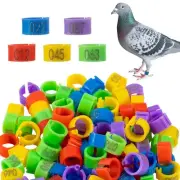 8mm 100 Pcs Bird Pigeons Leg Rings - Colorful Readable Numbered Bird Identifi...