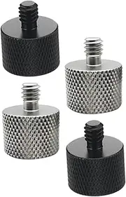 4Pcs Mic Stand Adapter to Thread Converter for Microphone Stands Lightweight and Durable Screw for Tripods Cameras and Accessories