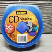CD DVD Case Cases Scotch Sealed CD Shades 5 Pack Holds 10 Discs