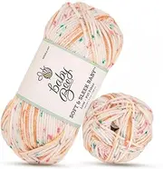Baby Bee Medium Yarn for Crocheting & Knitting Soft Skein 186 Yards of 100% Low Pill Acrylic Yarn for Blankets, Hats, & More