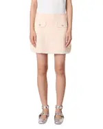 Maje Short Tweed Effect Knit Skirt