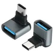 2Pcs OTG Adapter, OTG Adapters OTG Cable USB C OTG USB C Right Angled 90