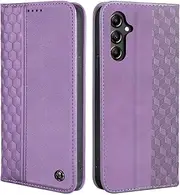 Case for Samsung Galaxy S23 FE, Shockproof PU Leather Flip Folio Cover with Card Slots, Magnetic Wallet Case for Samsung Galaxy S23 FE, Purple
