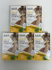 (Qty 5) Nad's Wax Strips Kit Natural All Skin Types Wax Hair Removal 32-STRIP