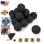 15 Count Ceramic Fire Balls - Black 3” Heat Resistant for Indoor & Outdoor Use