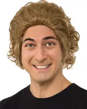 Willy Wonka and the Chocolate Factory Willy Wonka Curly Light Brown Wig