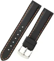 YCBFGAZATK Outdoor Adventure Sports Silver Blue Yellow Line Watchband Fit For Seiko Fit For Timex Fit For Mido Fit For Tissot Fit For Black 20 22mm Universal Watch Strap