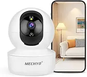 Indoor camera, for security surveillance, 2K picture quality, pet monitor, intelligent motion detection and tracking, infrared/Full color/smart night vision mode. (Memory cards are not included)