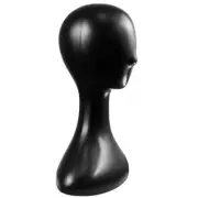 SereneLife Professional Plastic Mannequin Head High-Quality PP Wig Stand (Black)