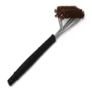 Outset 3-Head Natural Grill Brush with Coconut Bristles 76414