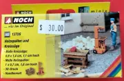 Noch HO scale 13726 Wood splitter and circular saw ( 3D Minis ) - New