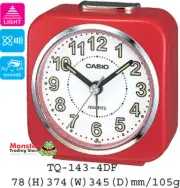 CASIO ALARM DESK CLOCK SNOOZE LIGHT TQ143 TQ-143-4D TQ-143 12-MONTH WARRANTY