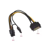 SATA 15pin To 8pin Cable 8 Pin GPU 8pin(6+2) SATA 15 Pin Male SATA 15pin